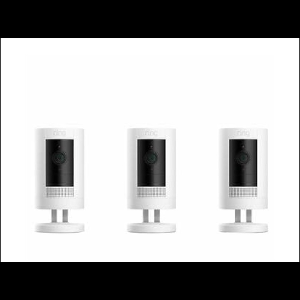 Ring Stick Up Cam Battery (3rd gen) + Mounts - White - 3 pack